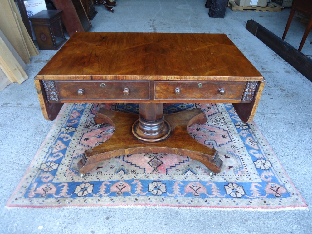 A late Regency rosewood sofa table