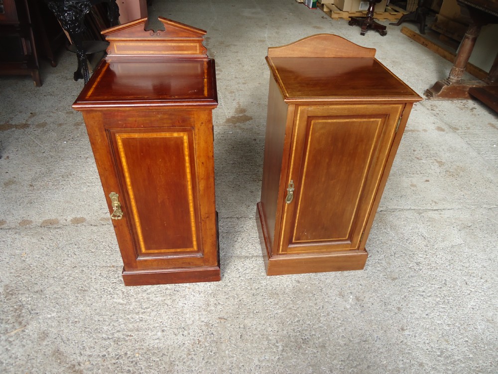 Two Edwardian mahogany bedside cabinets
