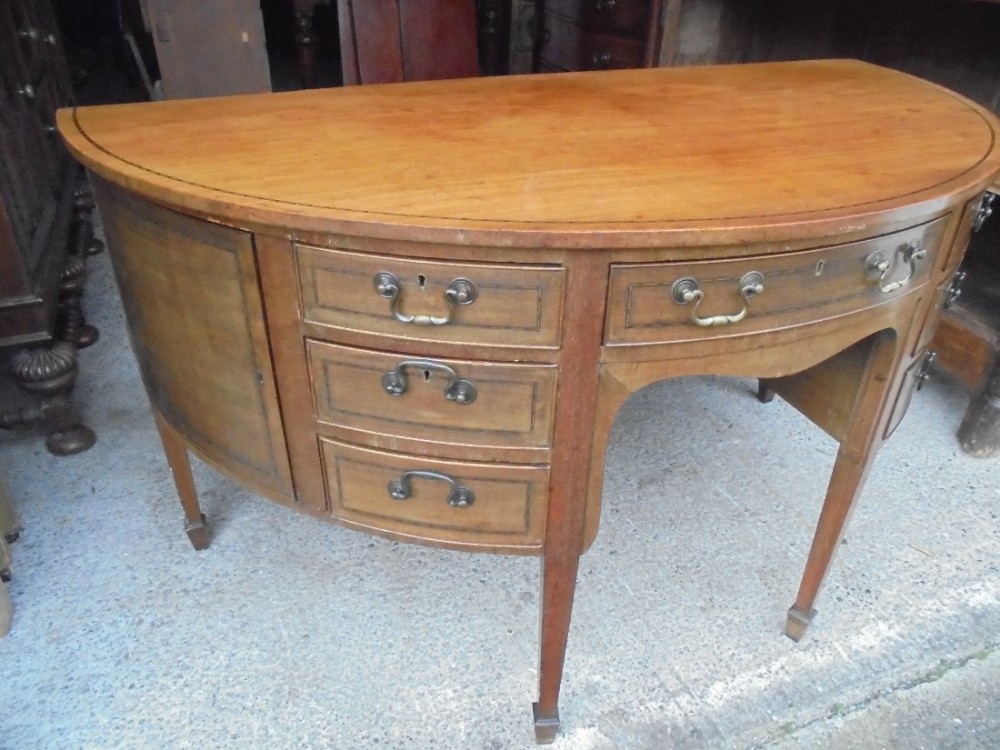19th century mahogany demi-lune sideboard