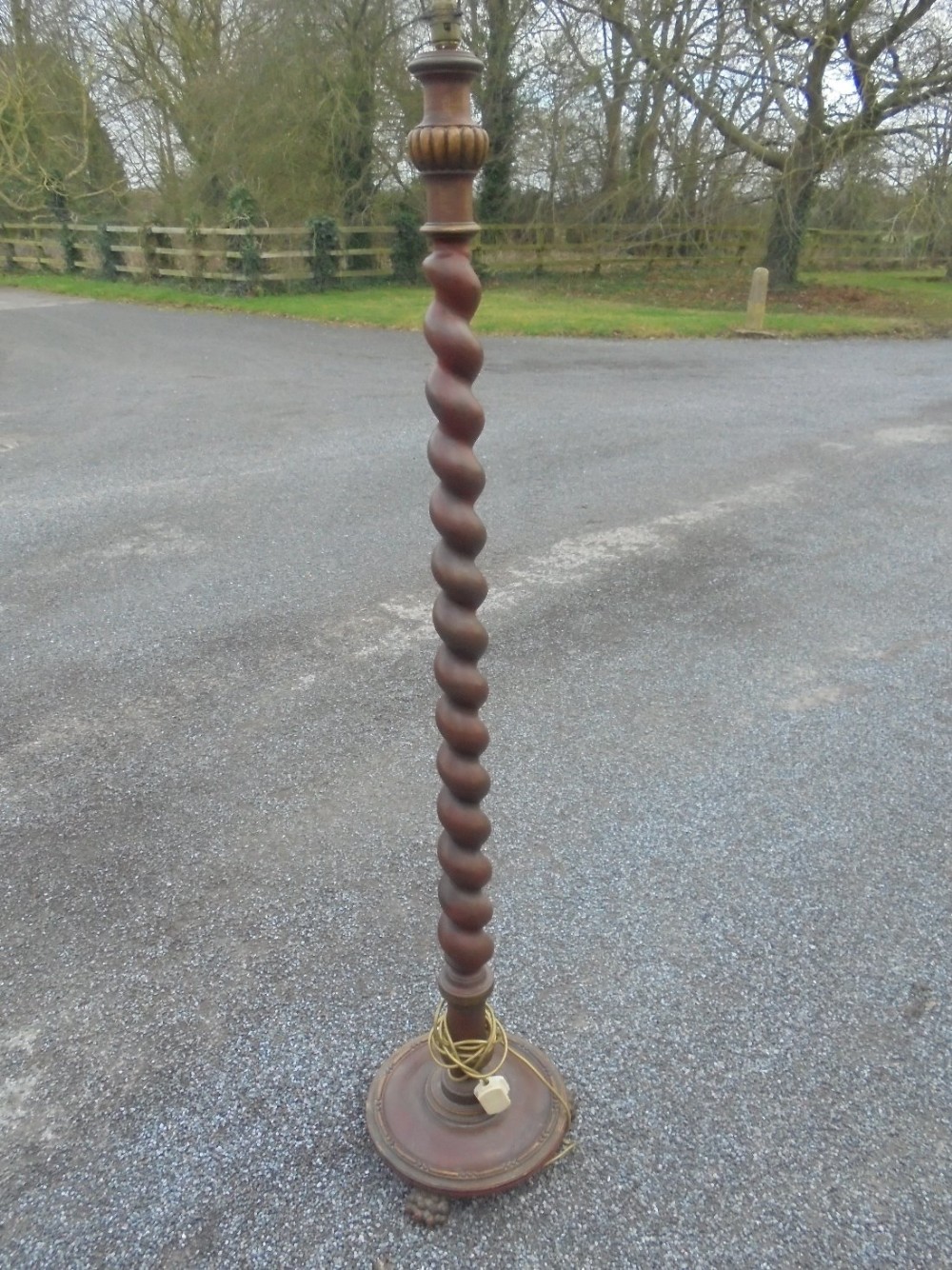 Lacquered , decorative French standard lamp