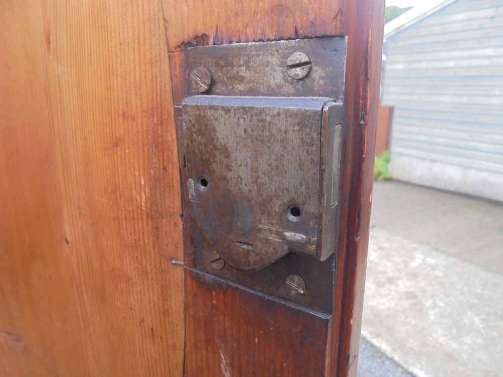 19th century oval panelled Channel Island linen press View II