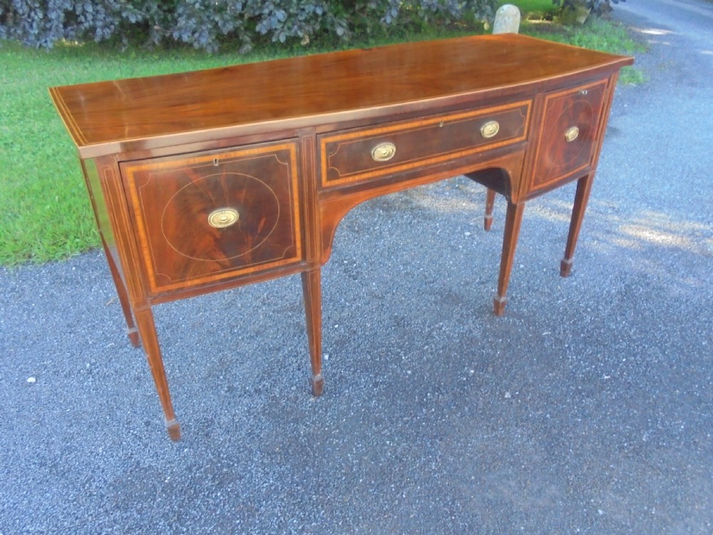 19th century Sheraton style half round sideboard