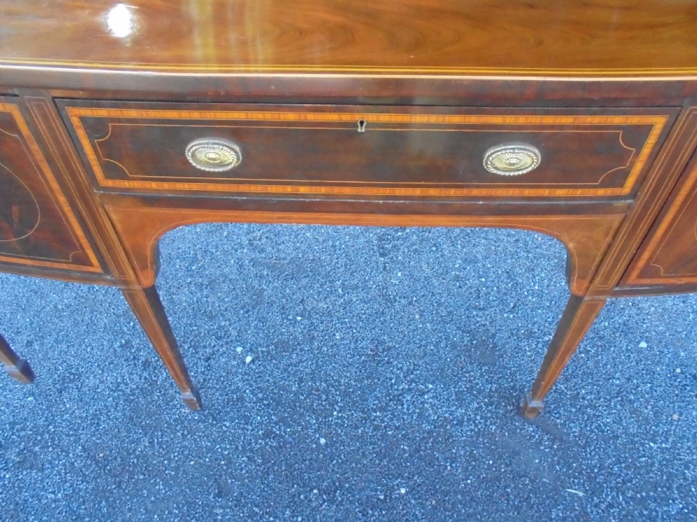 19th century Sheraton style half round sideboard View IV