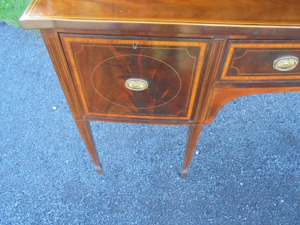 19th century Sheraton style half round sideboard View V