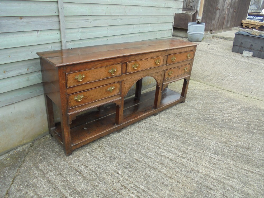 Early 18th century oak pot board dresser base View III