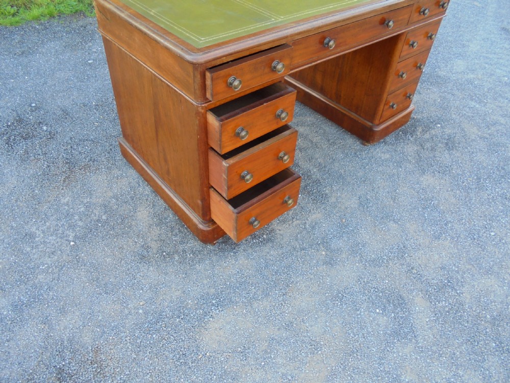 Victorian mahogany twin pedestal desk View IV