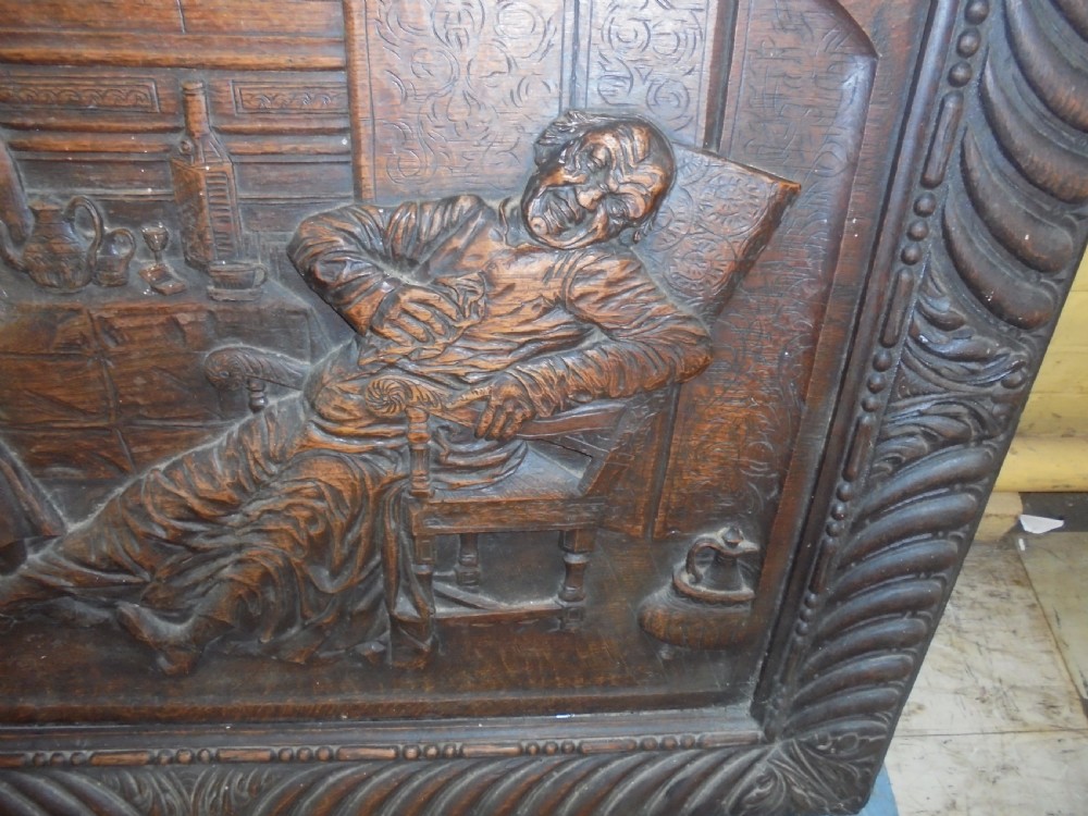 19th century carved oak panel. Possibly Irish. View IV
