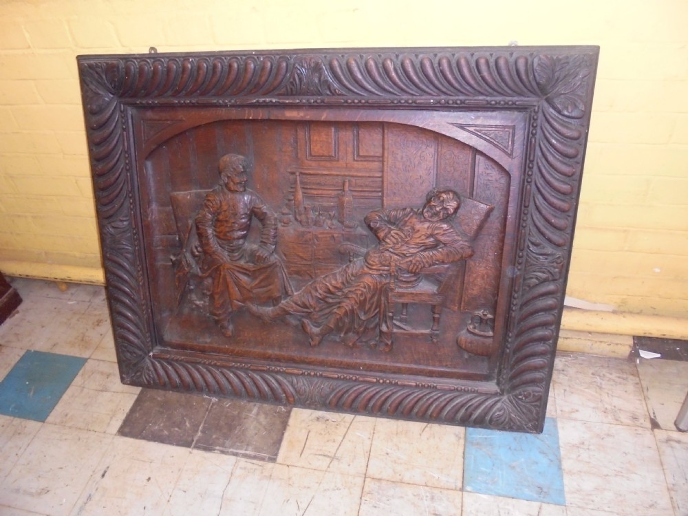 19th century carved oak panel. Possibly Irish. View VI