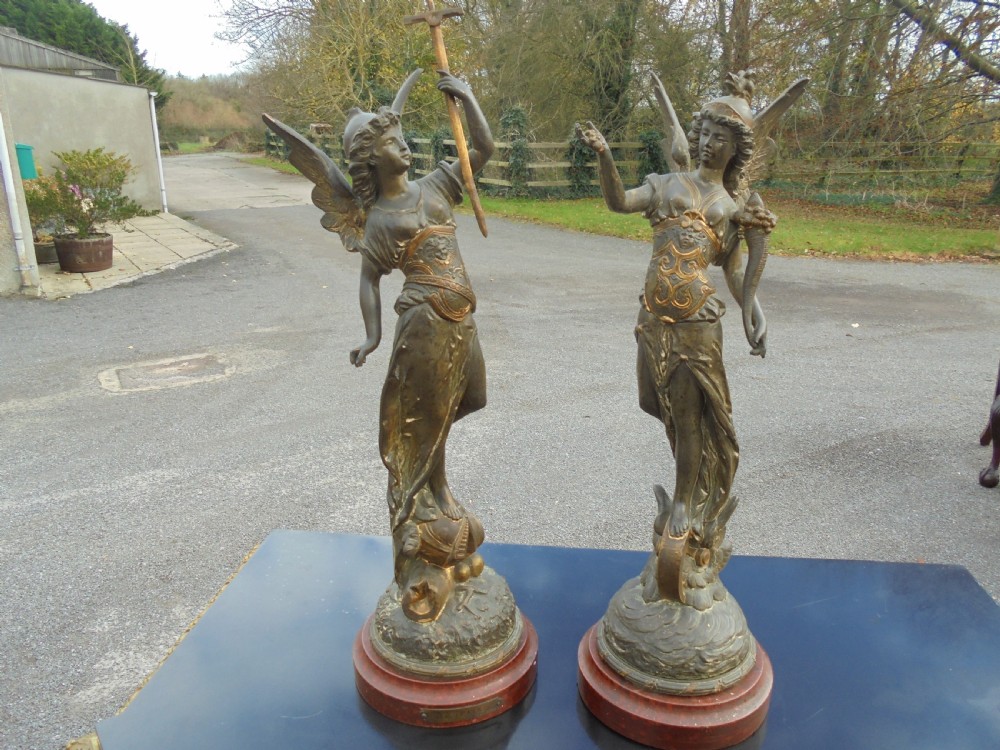 Pair of 19th century bronzed figures View VI