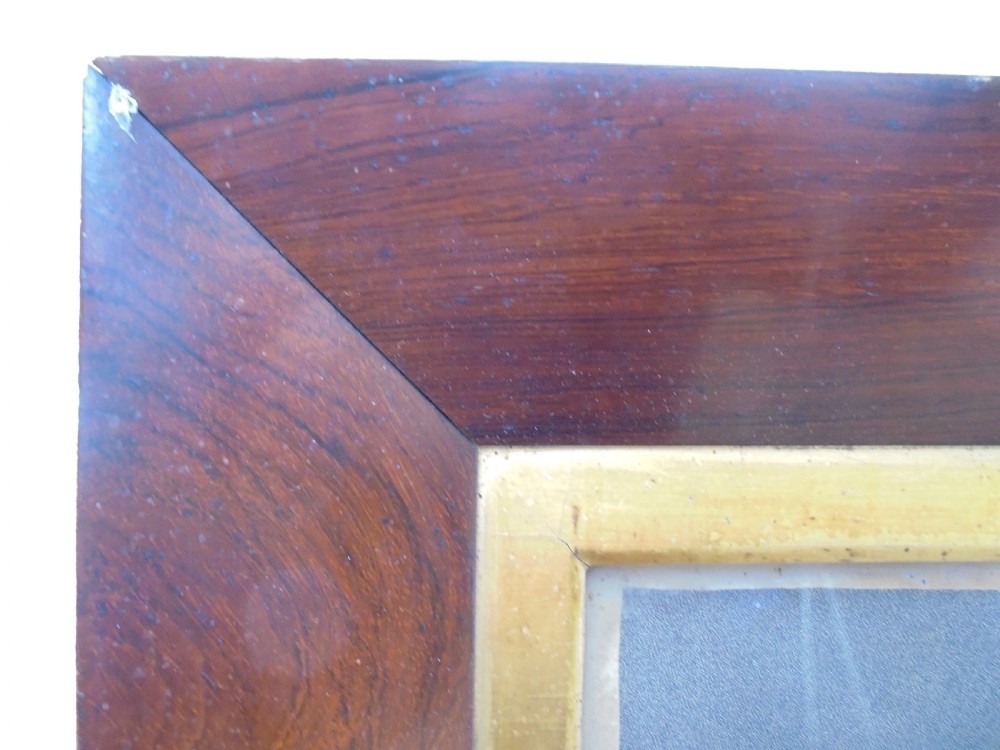 Pair of Victorian prints in rosewood frames View VI