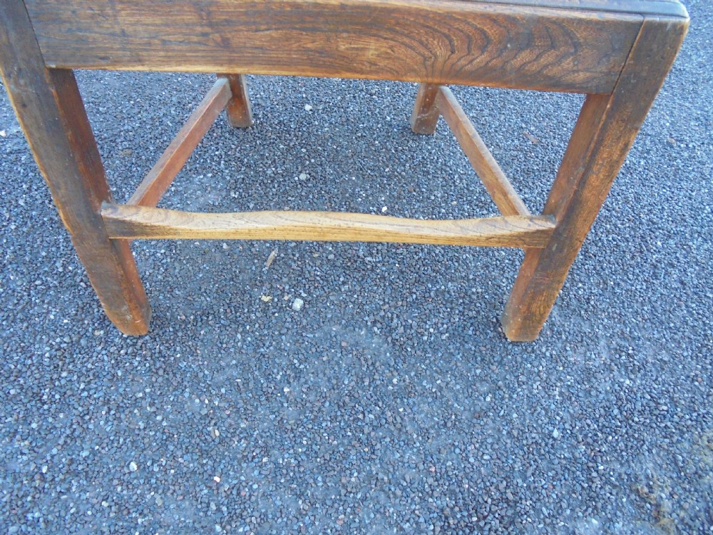 Set of Set of six plus one George 111 oak and elm dining chairs View VIII