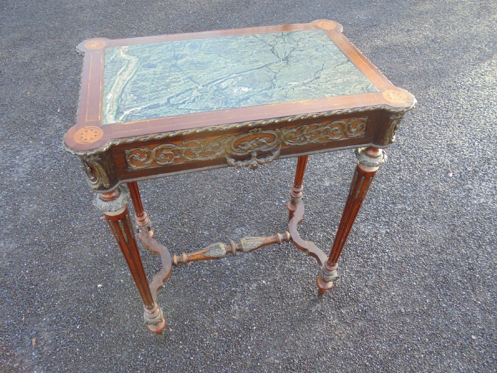 French ormolu mounted marble top centre table