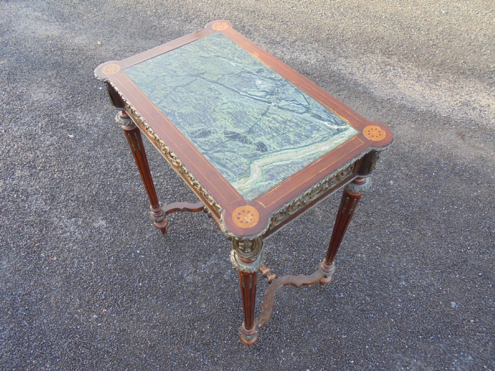 French ormolu mounted marble top centre table View VI