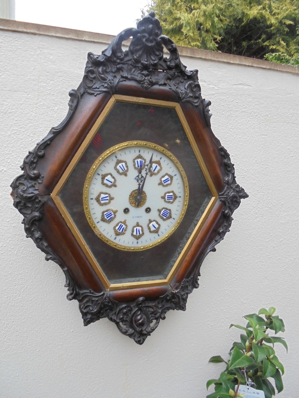 French rosewood Vineyard clock by Rollin View III