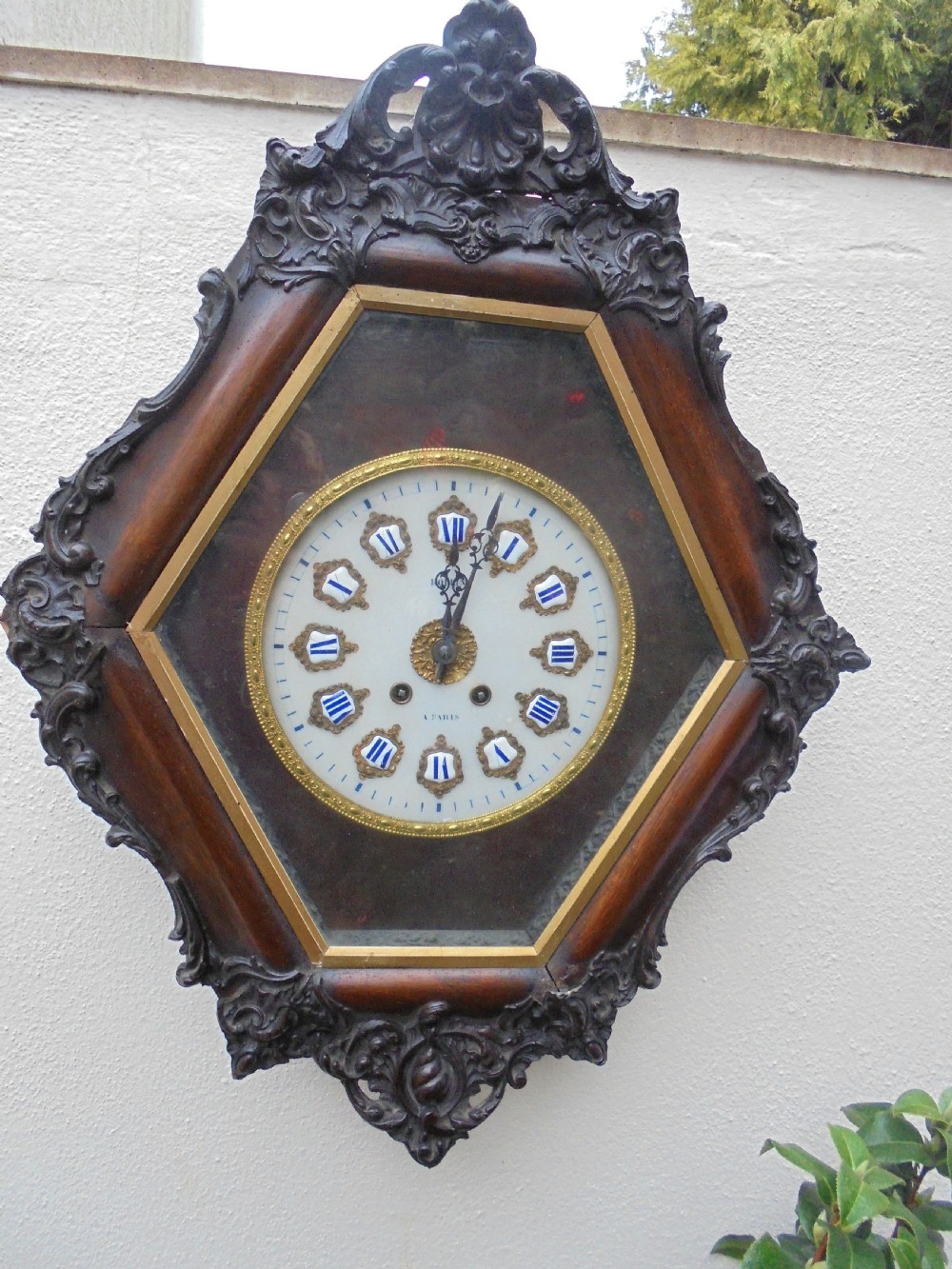 French rosewood Vineyard clock by Rollin View VI