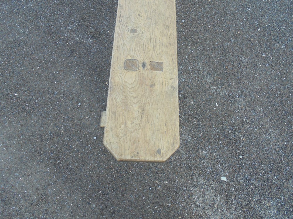 Long 18th century oak refectory bench View V
