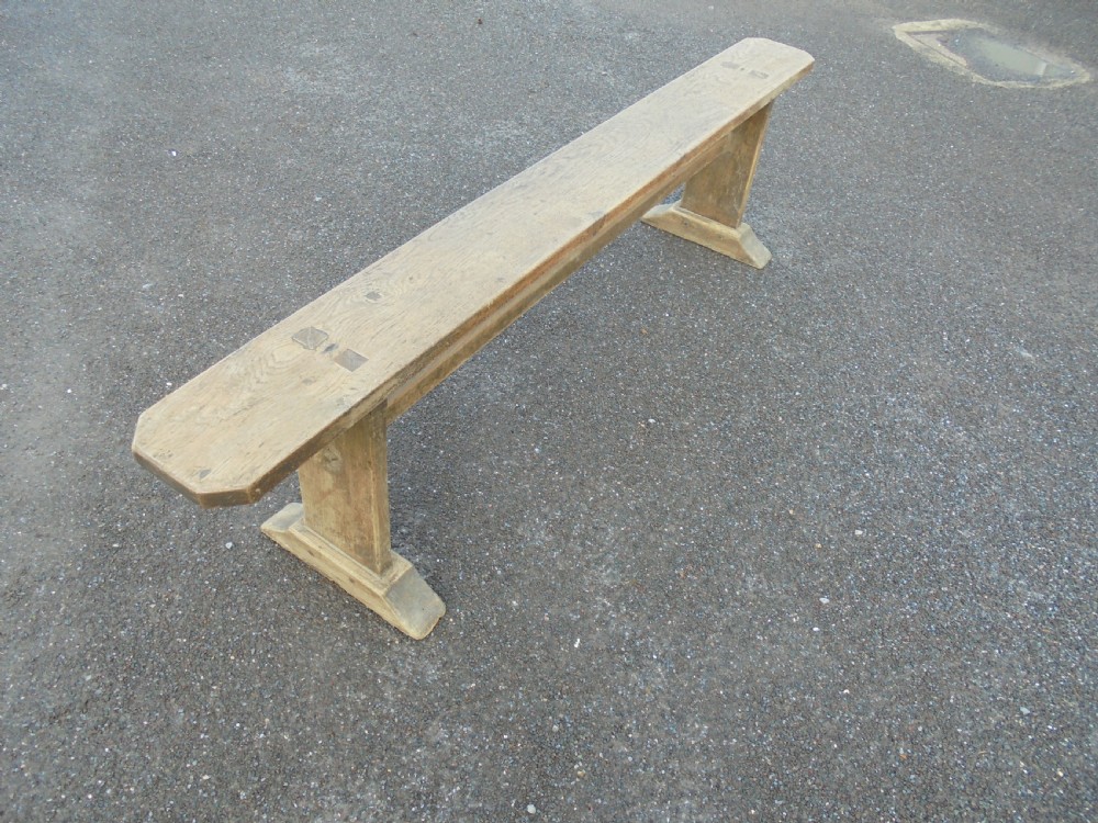 Long 18th century oak refectory bench View VI