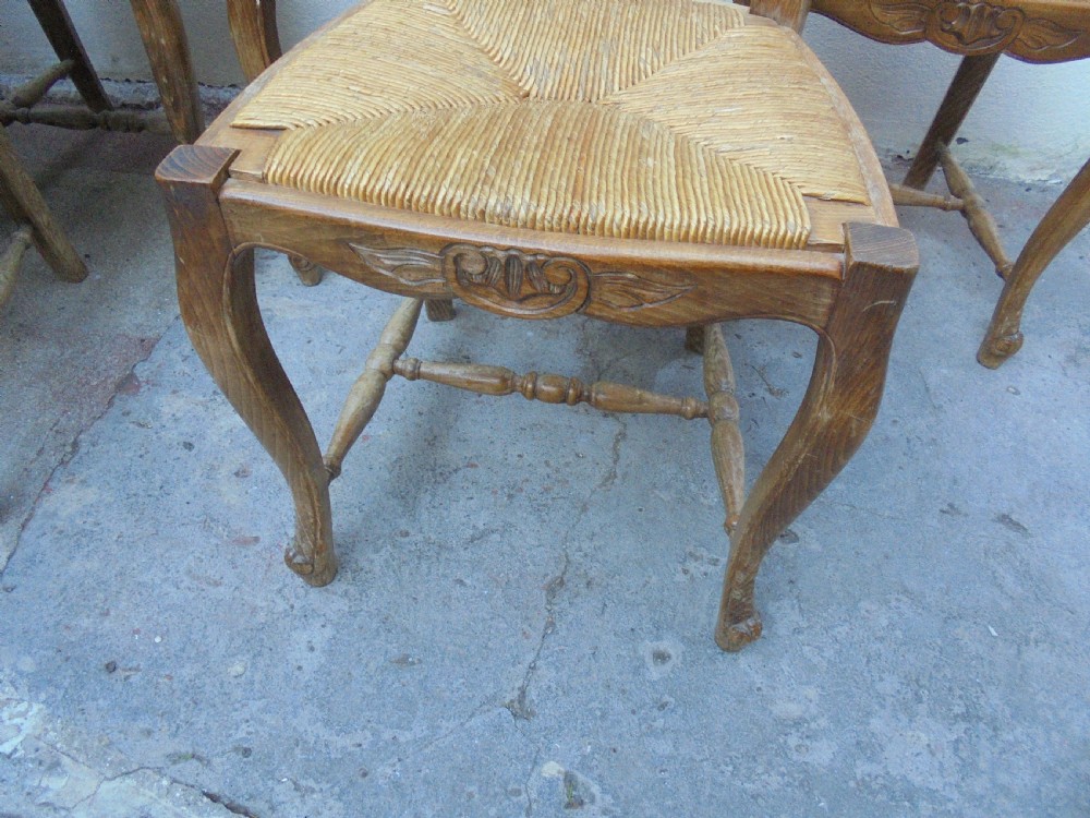 Set six French country kitchen-dining chairs View V