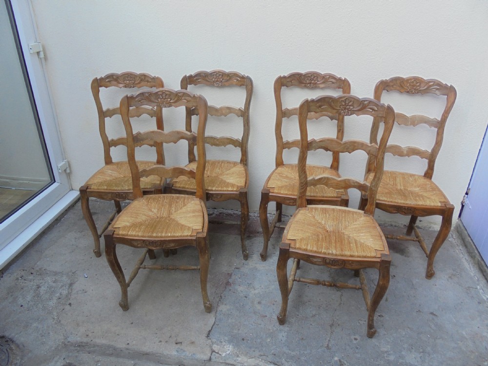 Set six French country kitchen-dining chairs View VIII