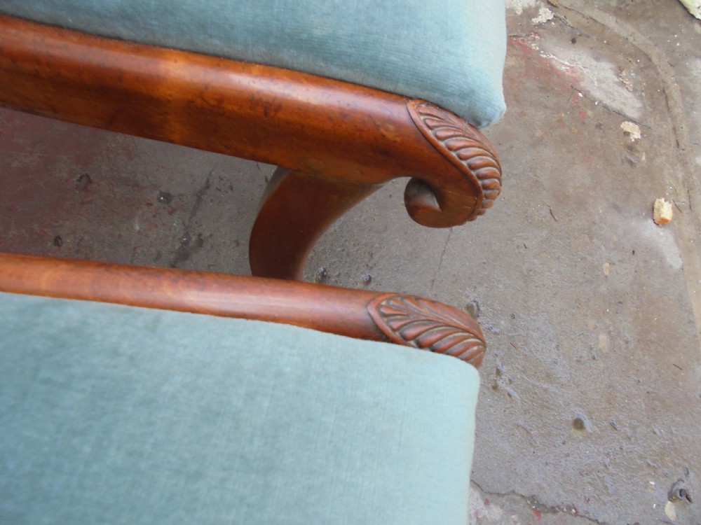 Set of four Regency solid satinwood dining chairs View VIII