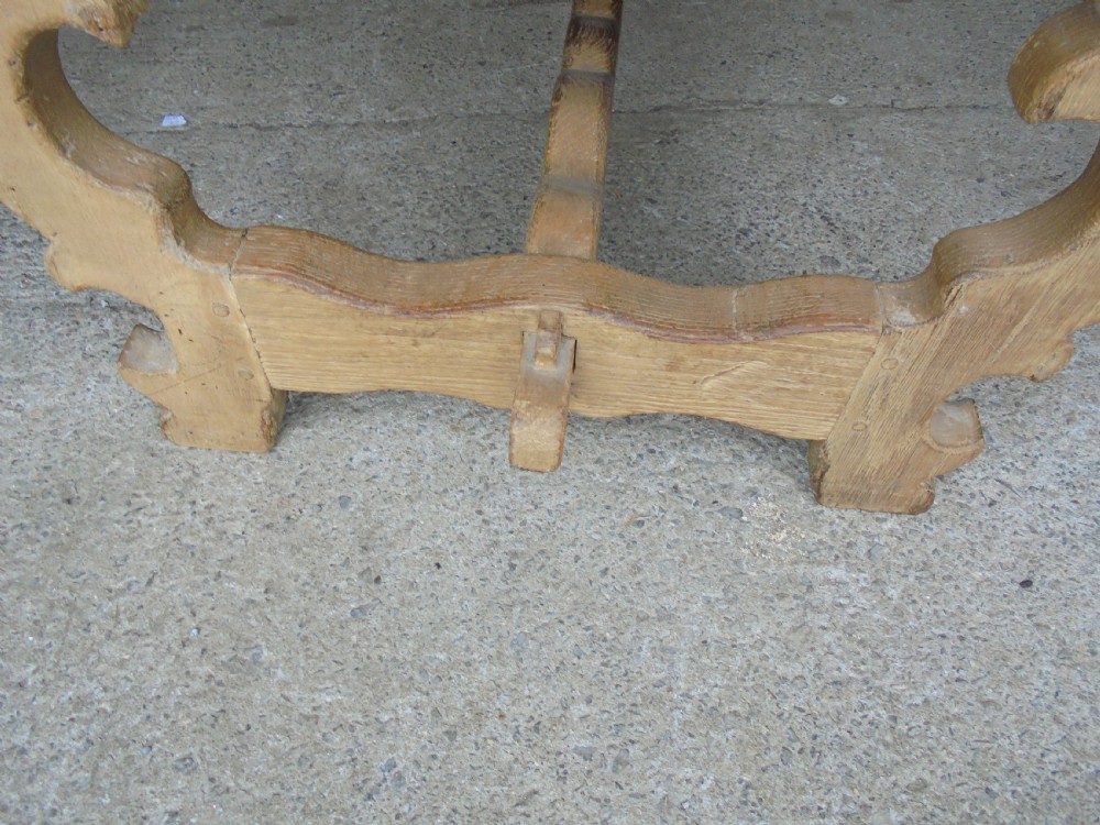 19th century Italian  marble top dining table. Seats 10 View V