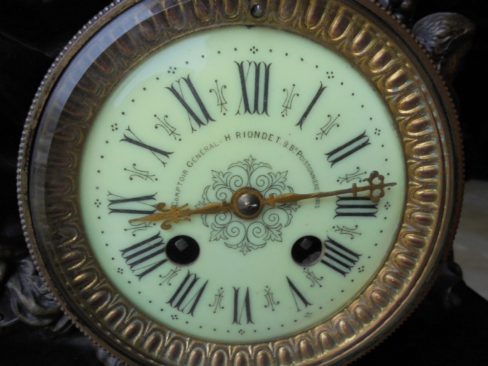 French three piece clock garniture Paris maker View III