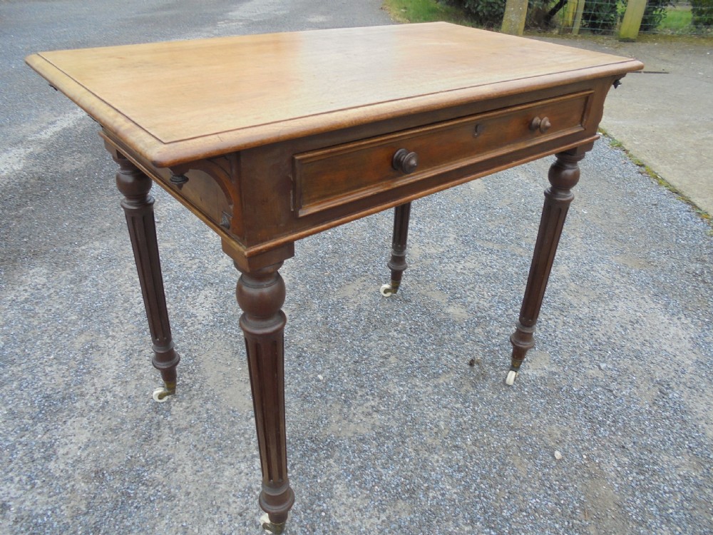 Victorian mahogany centre of room Ladies writing desk View II
