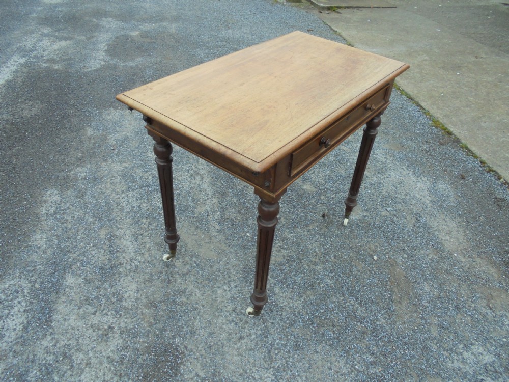 Victorian mahogany centre of room Ladies writing desk View IV
