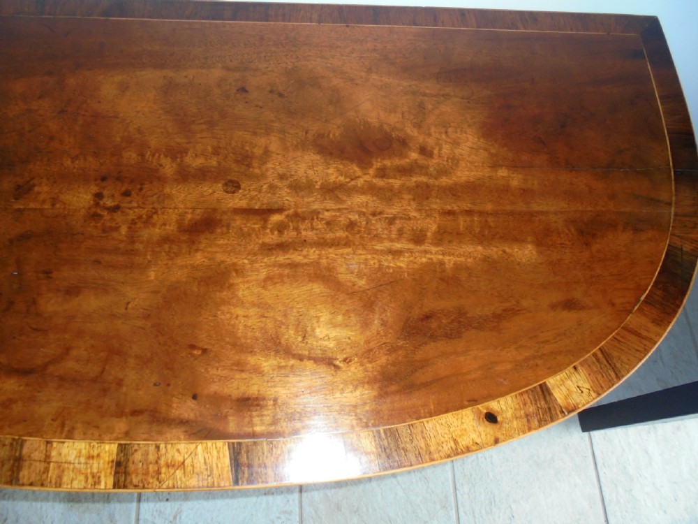 Regency mahogany demi lune card table View IX
