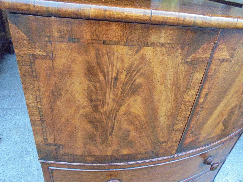 George 3rd mahogany bow front commode View IV