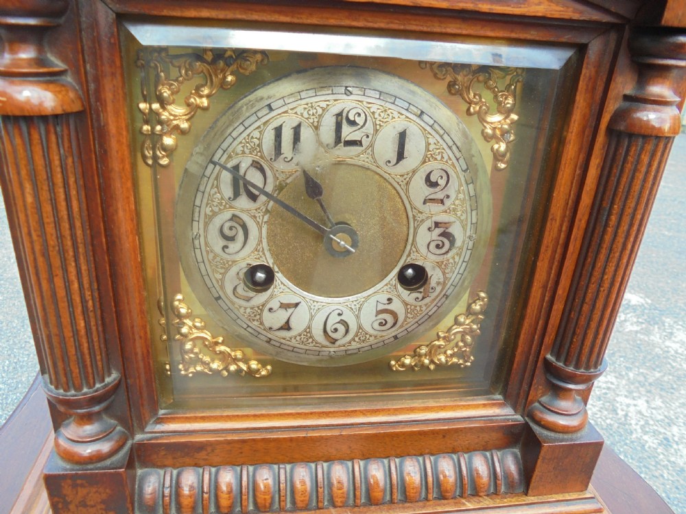 Victorian walnut mantle clock View III