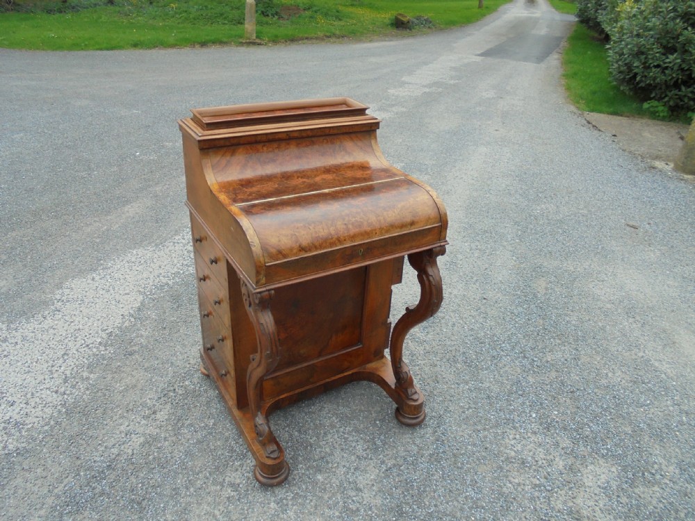 Victorian walnut pop up Davenport