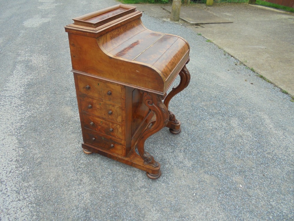 Victorian walnut pop up Davenport View II