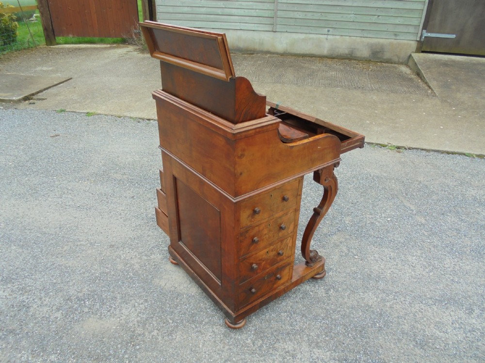 Victorian walnut pop up Davenport View VI