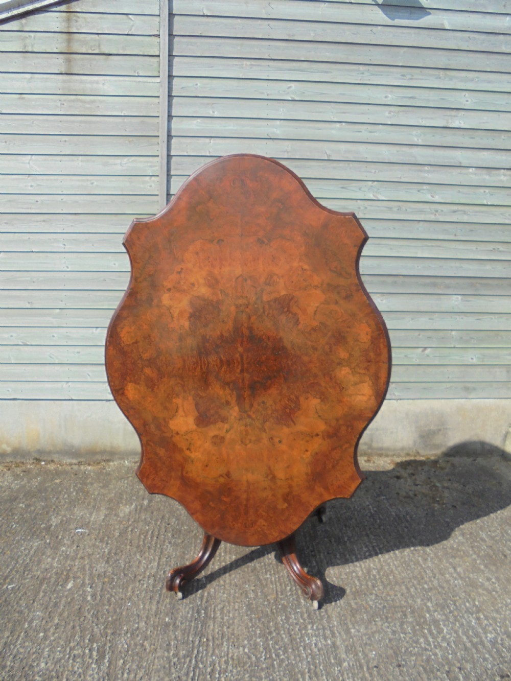 Victorian shaped walnut loo table