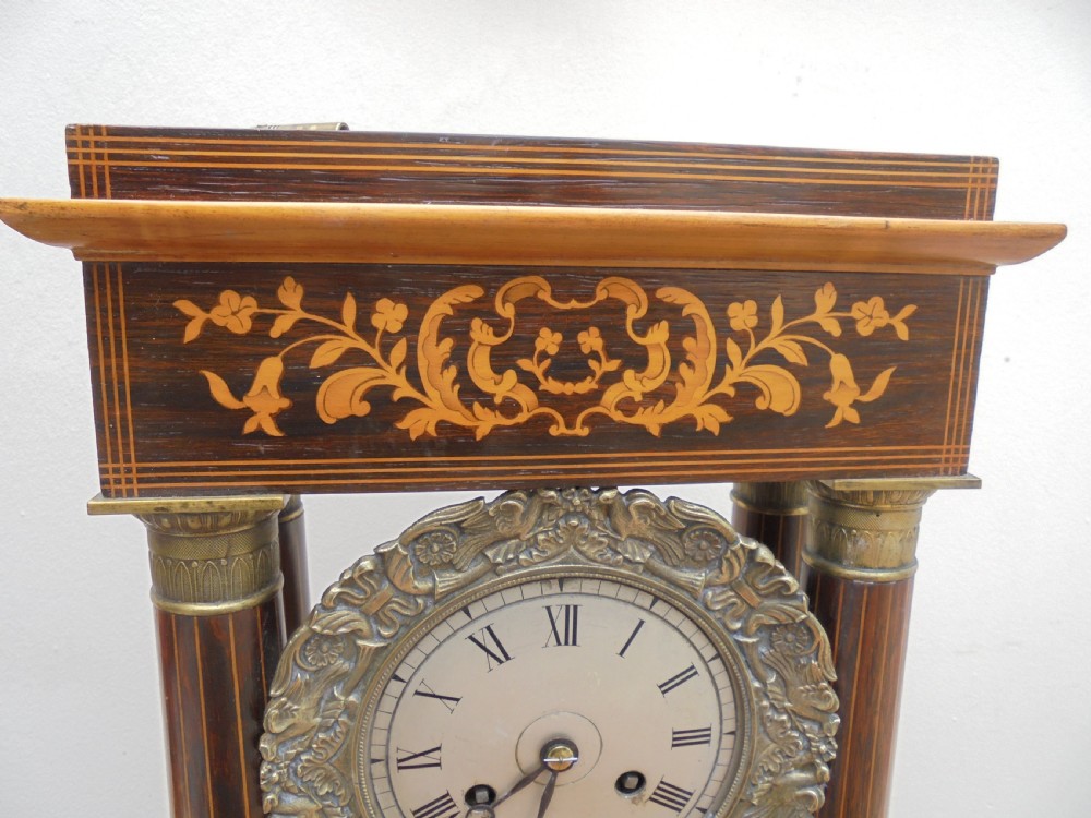 French Portico mantle clock F.Villemses Paris View VI