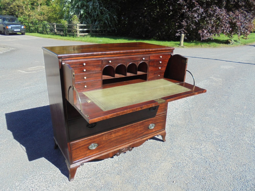 Late Regency secretaire chest of drawers View II