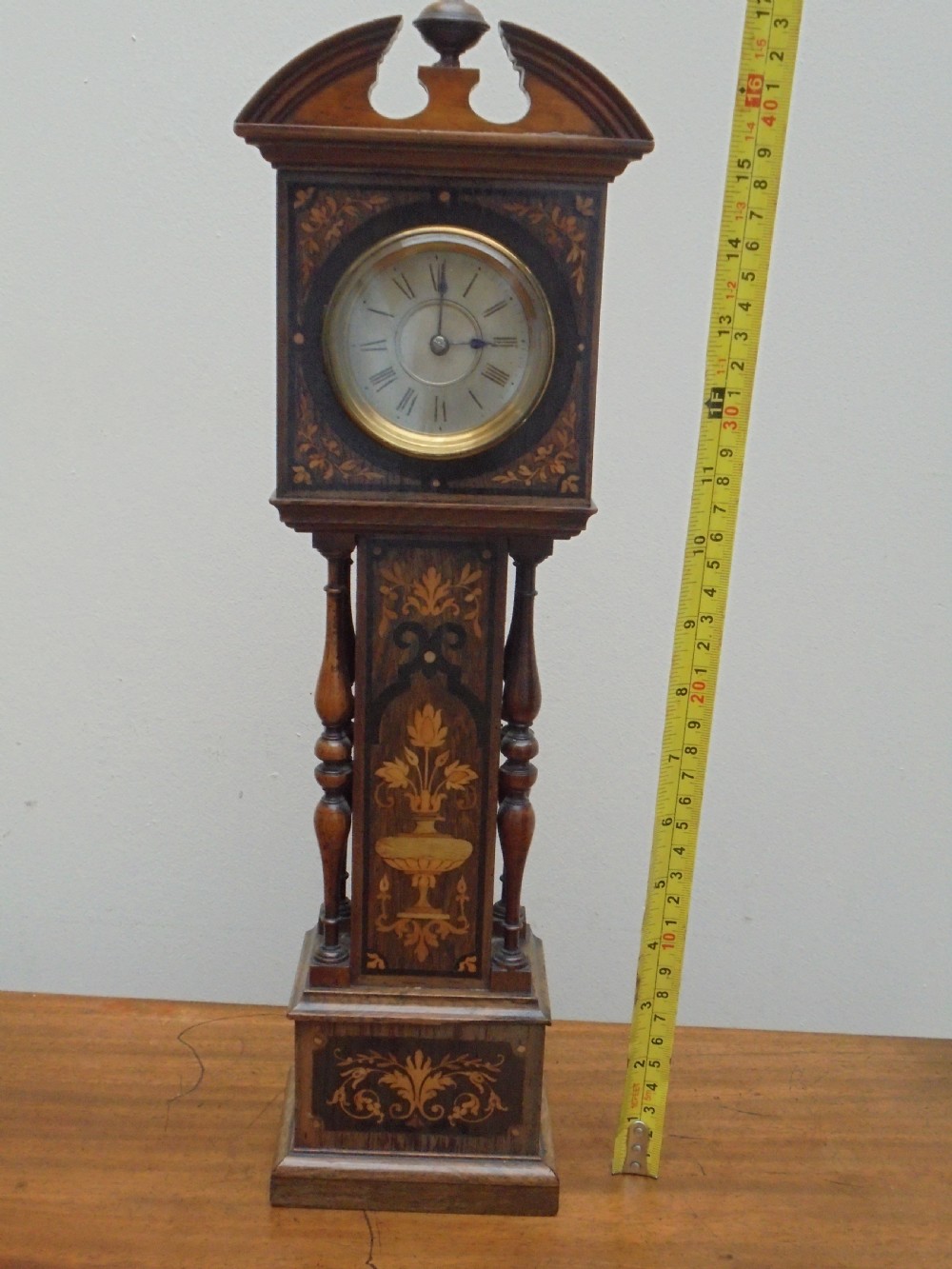 Miniature long case mantle 'Grandfather' clock  View III