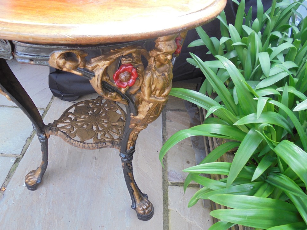Victorian cast iron pub table Gaskells Ltd Cardiff View II