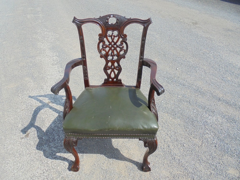 Set of eight Chippendale style ball and claw dining chairs View VI