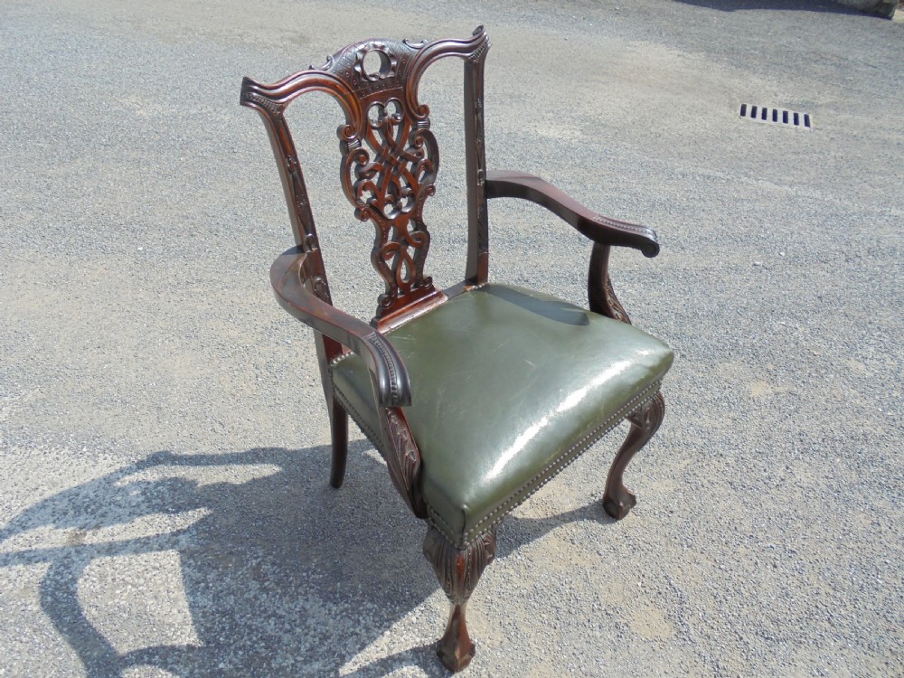 Set of eight Chippendale style ball and claw dining chairs View VII