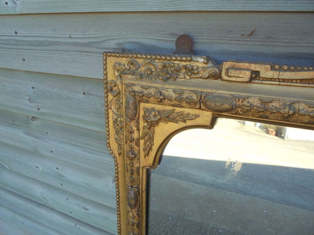 Victorian gilt overmantle mirror View II
