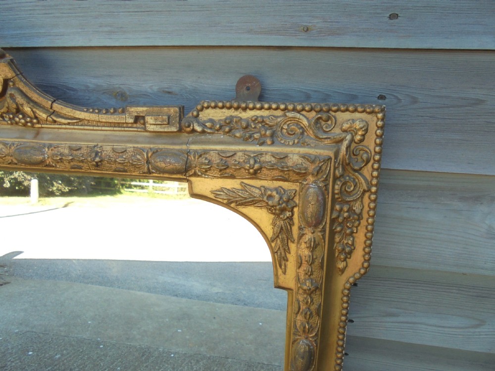 Victorian gilt overmantle mirror View IV