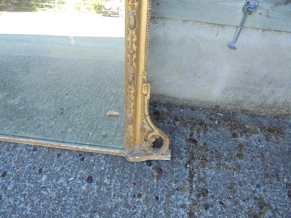 Victorian gilt overmantle mirror View V