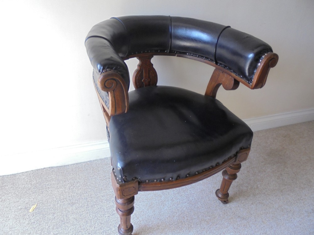 Victorian Gents upholstered desk chair