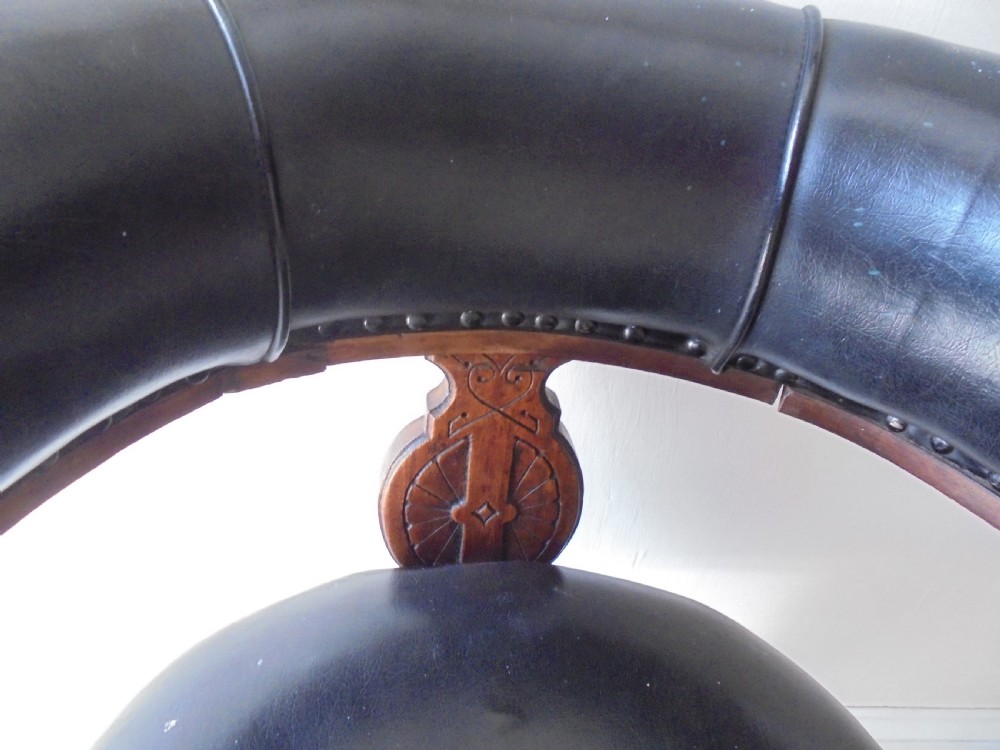 Victorian Gents upholstered desk chair View III