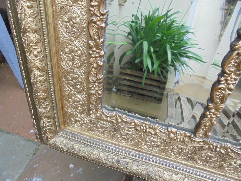 19th century triple mirror in gilt frame, oak leaves and acorns. View VI