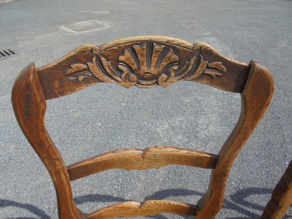 Set of seven French dining kitchen chairs View IV