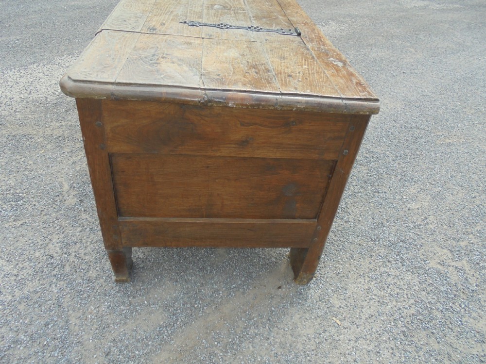 French late 18th century cedar wood coffer storage chest View VI