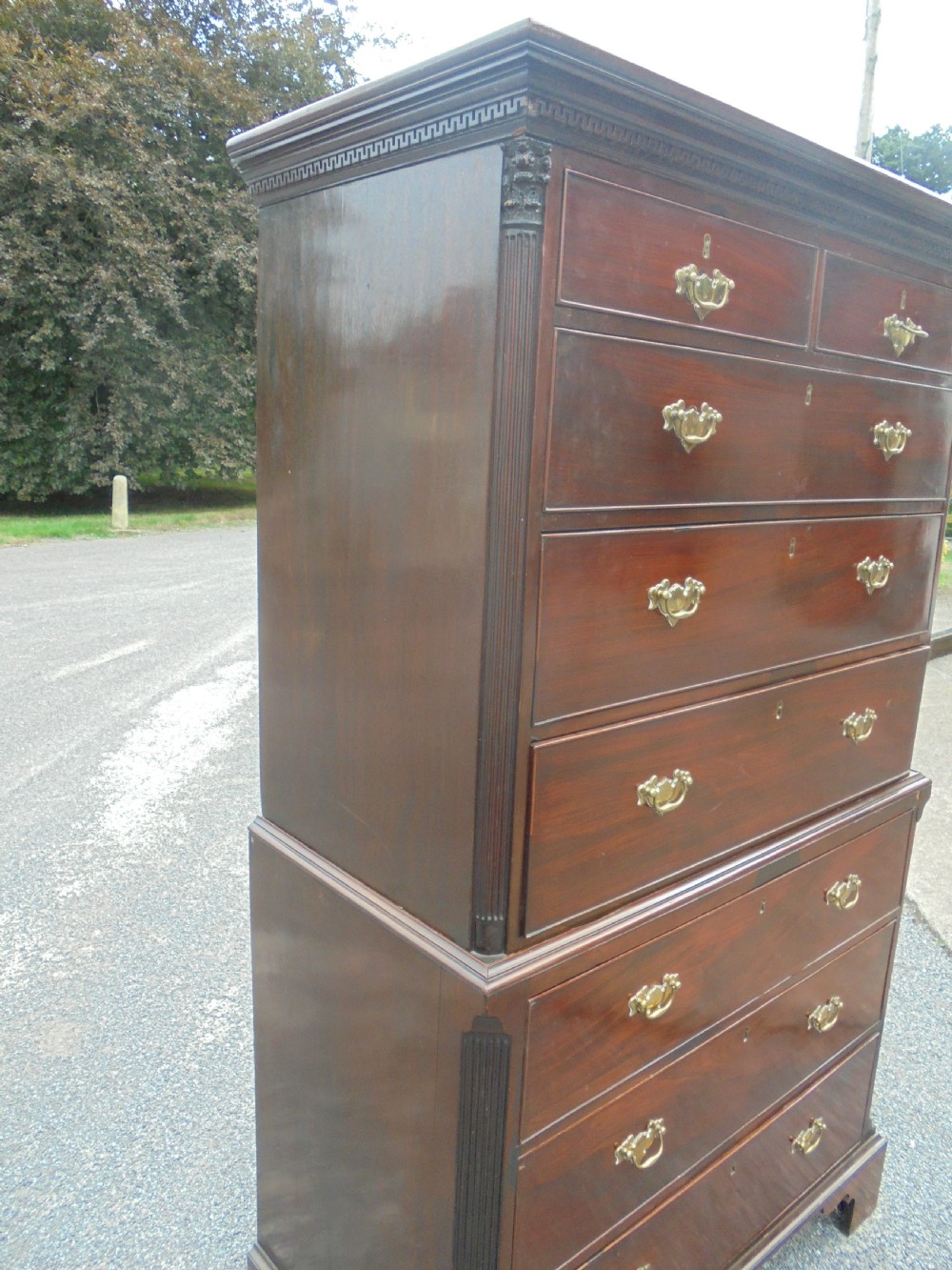 18th century mahogany chest on chest tallboy View II